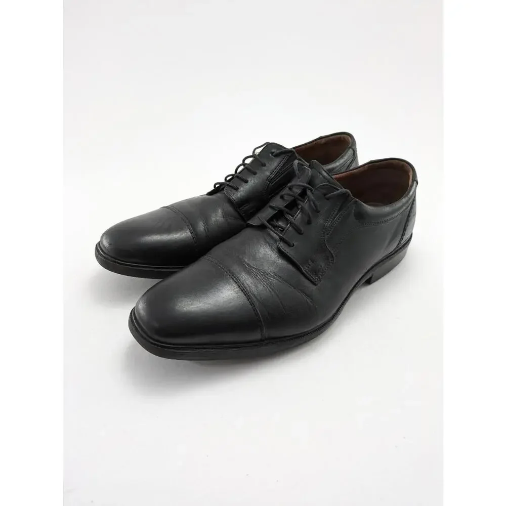Mens‎ Johnston & Murphy Waterproof Sheepskin Black Dress Shoes 20-8751 Size 13